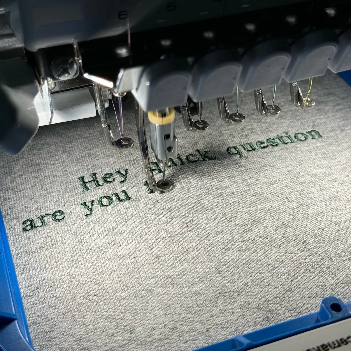 Hey Quick Question Are You Kidding Me Embroidered Sweatshirt/Hoodie/T-shirt