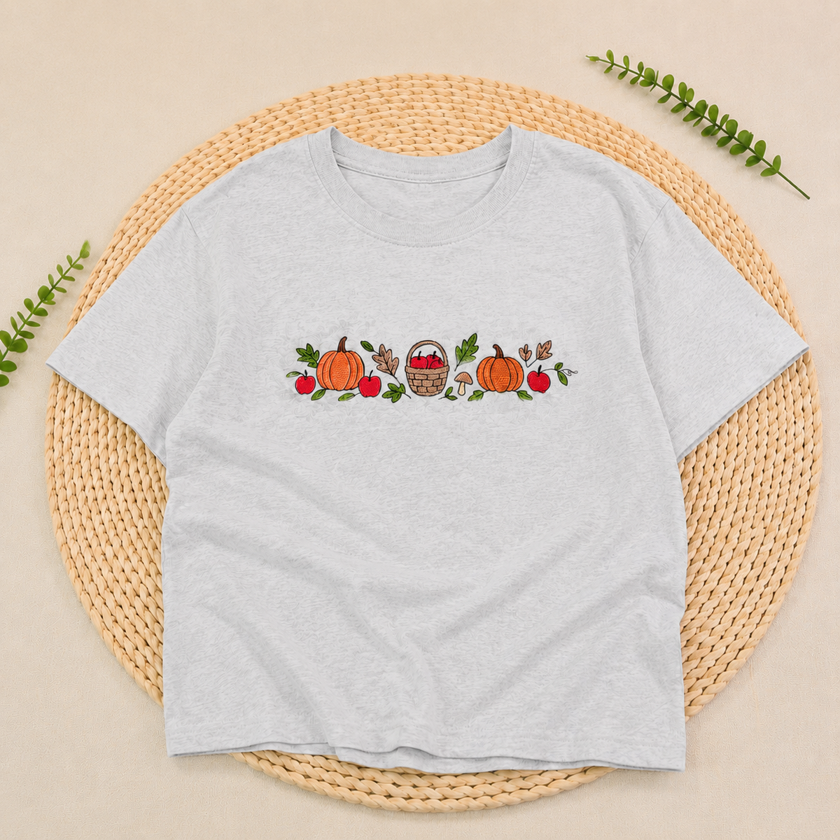 Vintage Fall Harvest Embroidered Sweatshirt/Hoodie/Sweatshirt – Pumpkin Autumn Cozy Crewneck