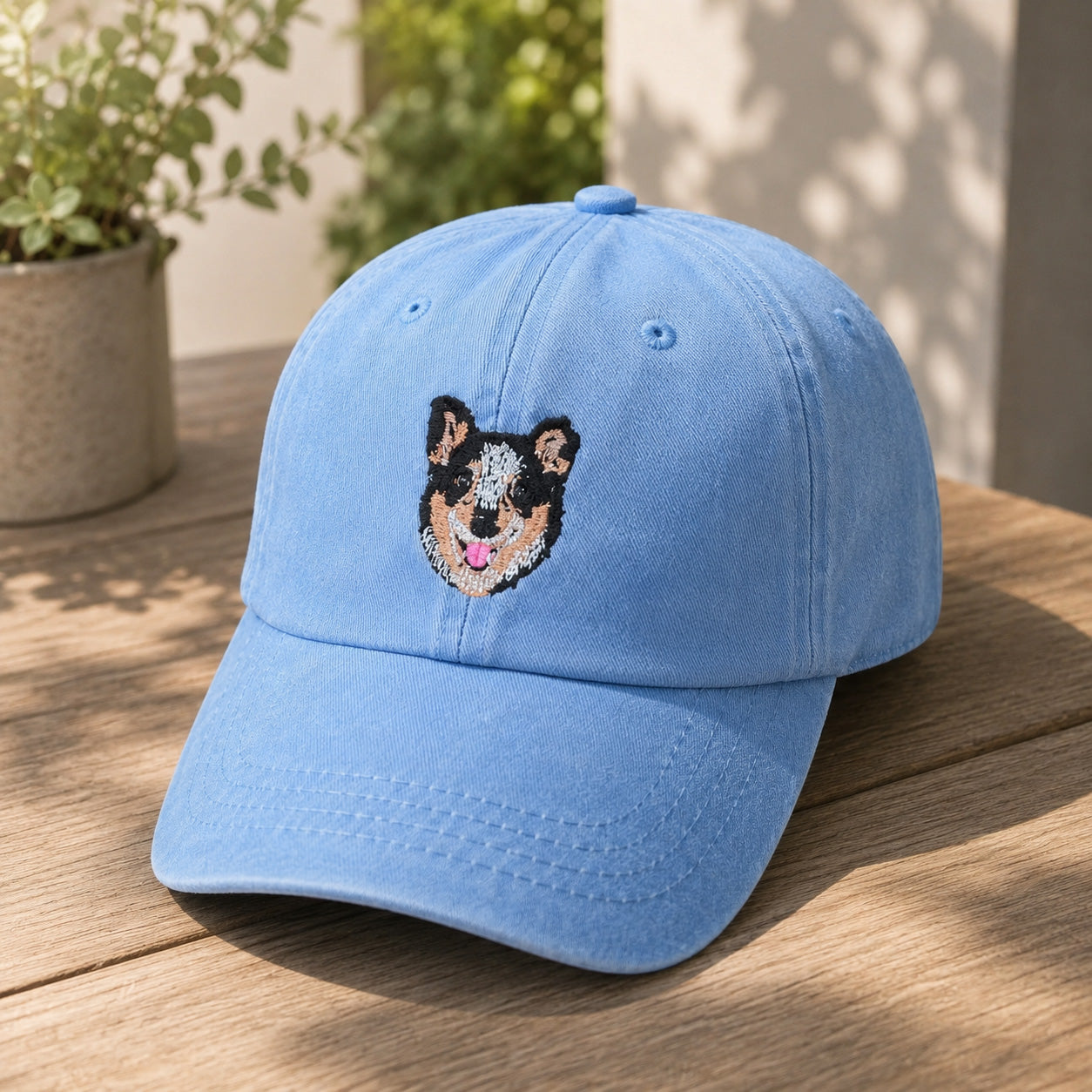 Custom Dog Photo Embroidered Dad Hat with Name, Personalized Dog Face Hat, Dog Mom Gift, Dog Dad Gift