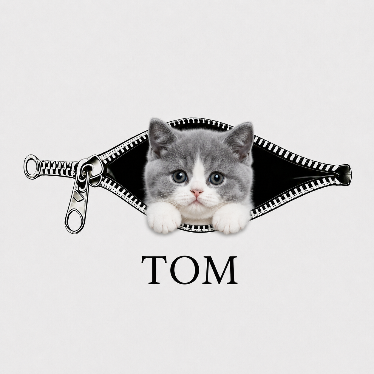 Custom Pet Zipper Peek Shirt - Personalized Dog & Cat Photo T-Shirt, Sweatshirt & Hoodie