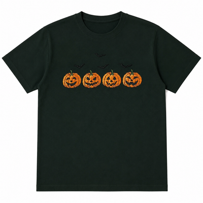 Pumpkin Embroidered Sweatshirt/Hoodie/Tshirt– Cute Halloween Crewneck For Spooky Season