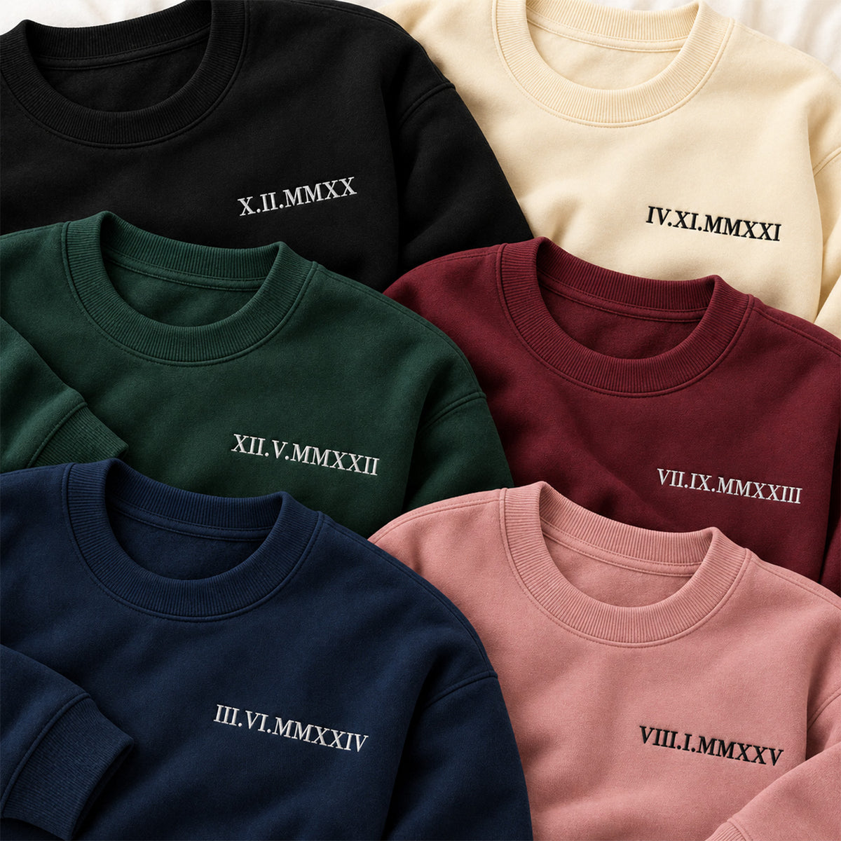 Custom Roman Numeral Date Couple's Hooide💕Sweatshirt