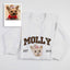 Pet Embroidery Sweatshirt Custom Name Portrait Crewneck, Personalized Cat Dog Face Shirt, Vintage Pet Lover Pullover, Dog Mom Cat Mom Gift