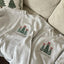 Merry & Bright Christmas Tree Embroidered Sweatshirt Festive Embroidery Pullover Crewneck