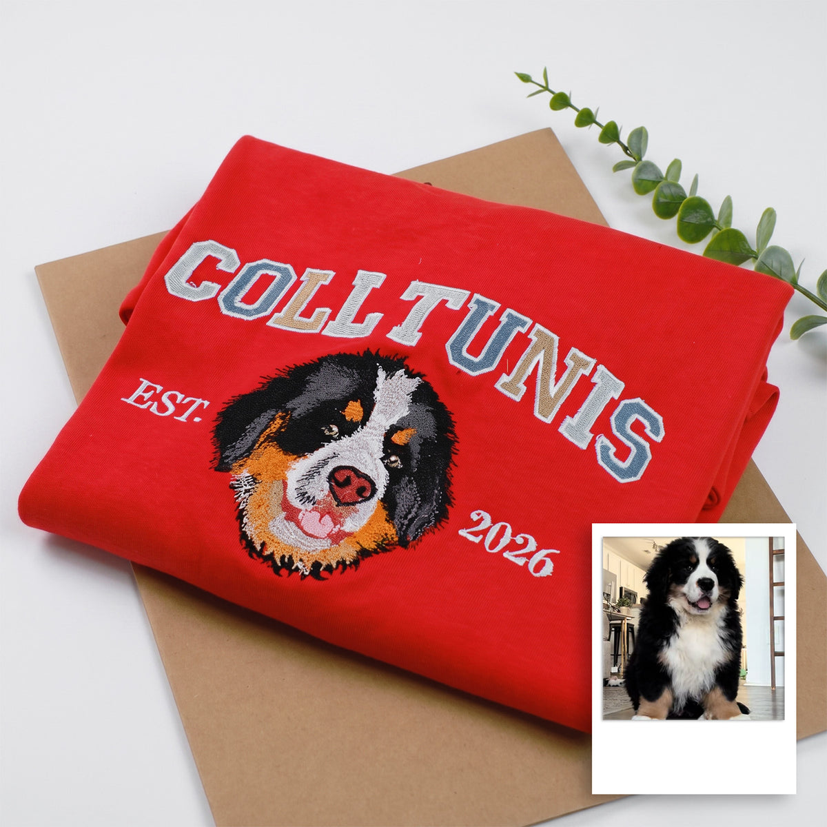 Pet Embroidery Sweatshirt Custom Name Portrait Crewneck, Personalized Cat Dog Face Shirt, Vintage Pet Lover Pullover, Dog Mom Cat Mom Gift