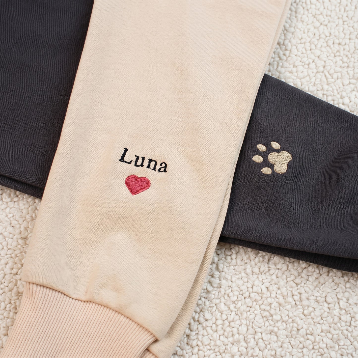 Personalized Pet Biting Drawstring Hoodie – Custom Cat Dog Embroidered Sweatshirt