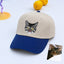 Personalized Cat Face Embroidered Two-Tone Baseball Cap with Name, Custom Cat Photo Hat, Cat Mom Gift, Cat Dad Gift