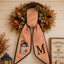 Personalized Halloween Wreath Sash, Custom Ghost & Initial Door Wreath Decoration