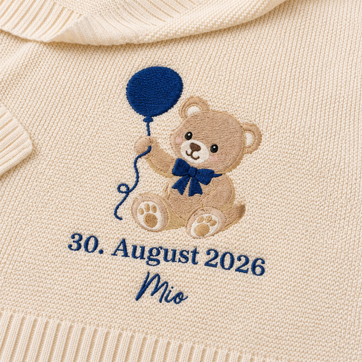 Personalized Baby Name Blanket – Floral Embroidered Newborn Keepsake Gift