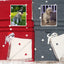 Custom Pet Bite-the-Corner Embroidered Scarf – Personalized Christmas Heart Pattern Scarf
