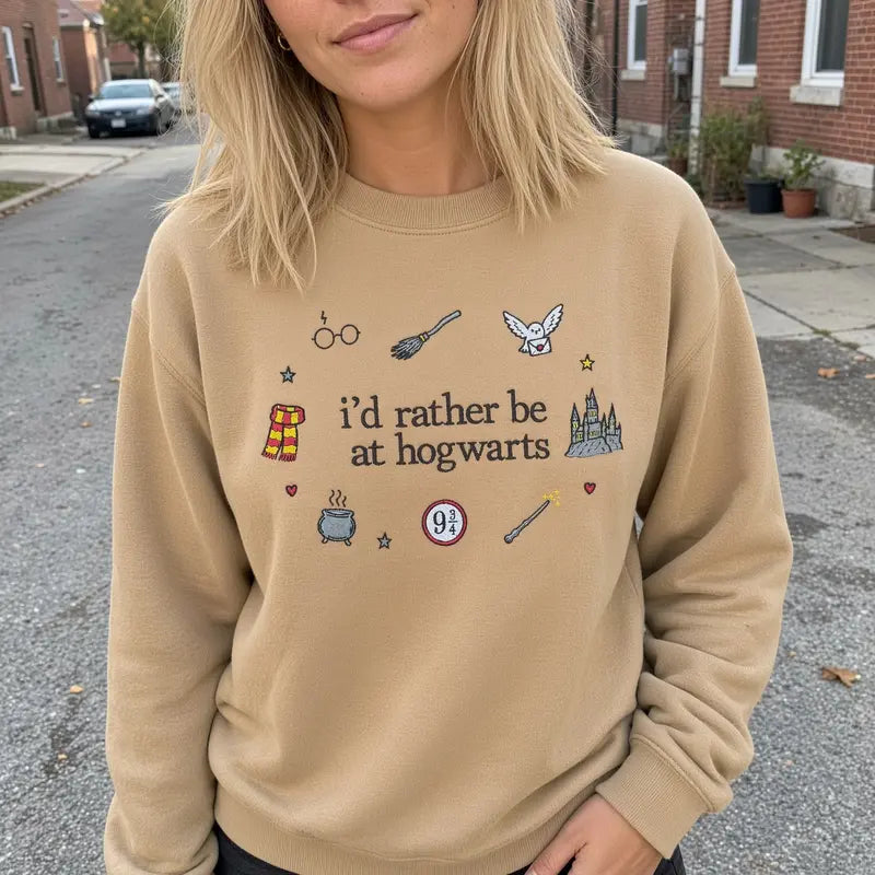 I'd rather by at H shirt, embroidered Hog.warts shirt, HP shirt, Hog.warts T-shirt