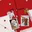 Custom Pet Bite-the-Corner Embroidered Scarf – Personalized Christmas Heart Pattern Scarf