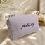 Embroidered Cosmetic Bag: Personalized Monogram Toiletry Bag, Bridesmaid Makeup Bag, Bridal Shower Gift
