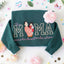 Custom Gift for Mom with Embroidered Mama Wears Her Heart on Her Sleeve, Photo Portrait Sweatshirt or Hoodie