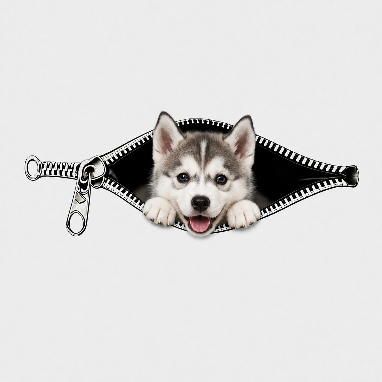 Custom Pet Zipper Peek Shirt - Personalized Dog & Cat Photo T-Shirt, Sweatshirt & Hoodie