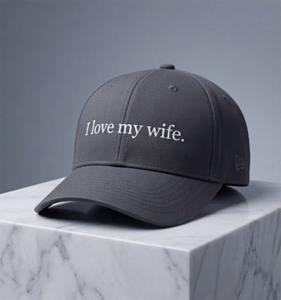 Custom I Love My Wife Dyed Hat, Embroidered Gift for Husband, Funny Hat