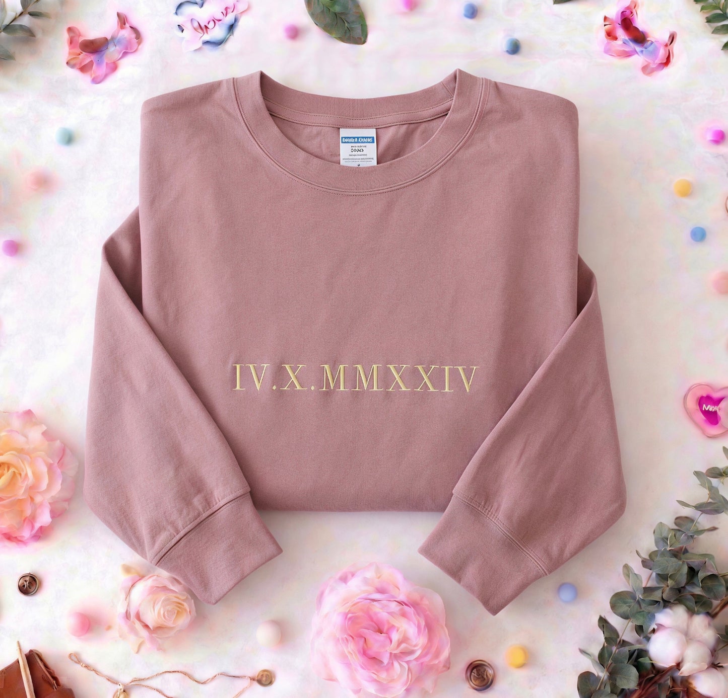 Custom Roman Numeral Date Couple's Hooide💕Sweatshirt