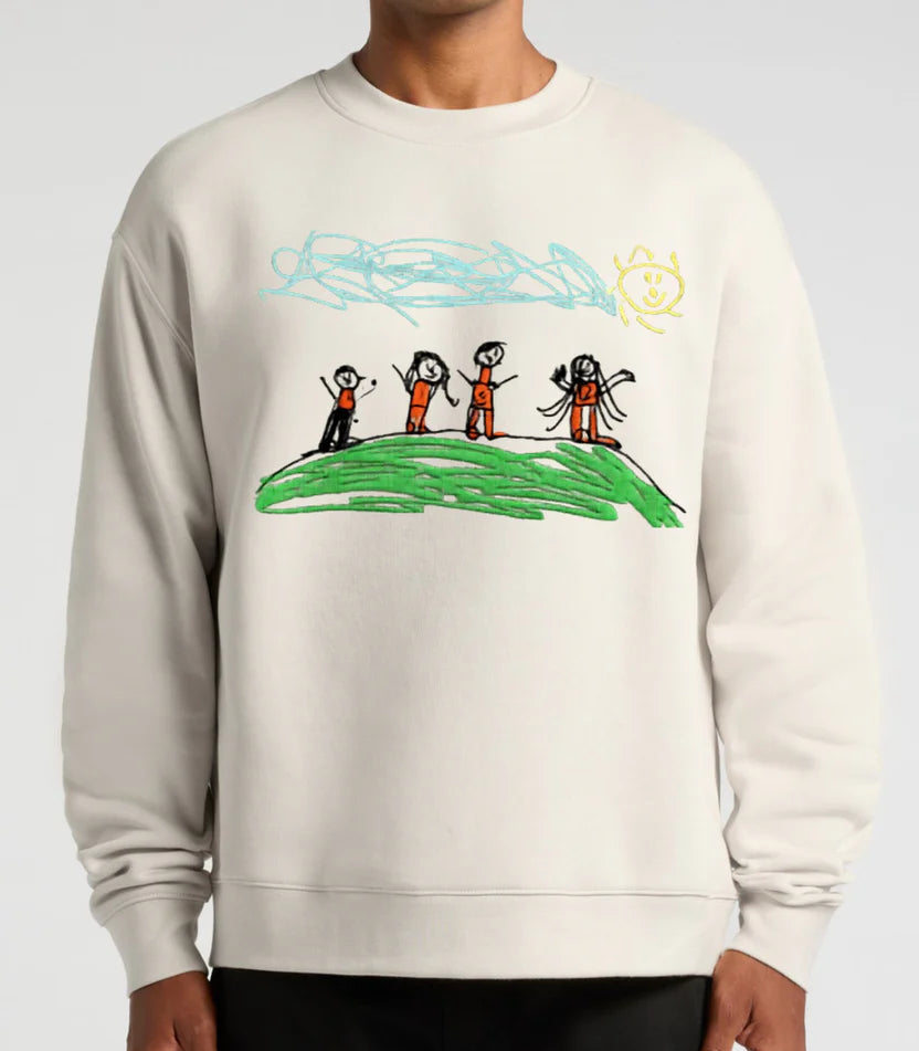 🎨Custom Embroidered Sweatshirt from Kids' Artwork | Personalized Family Keepsake