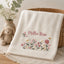 Personalized Baby Name Blanket – Floral Embroidered Newborn Keepsake Gift