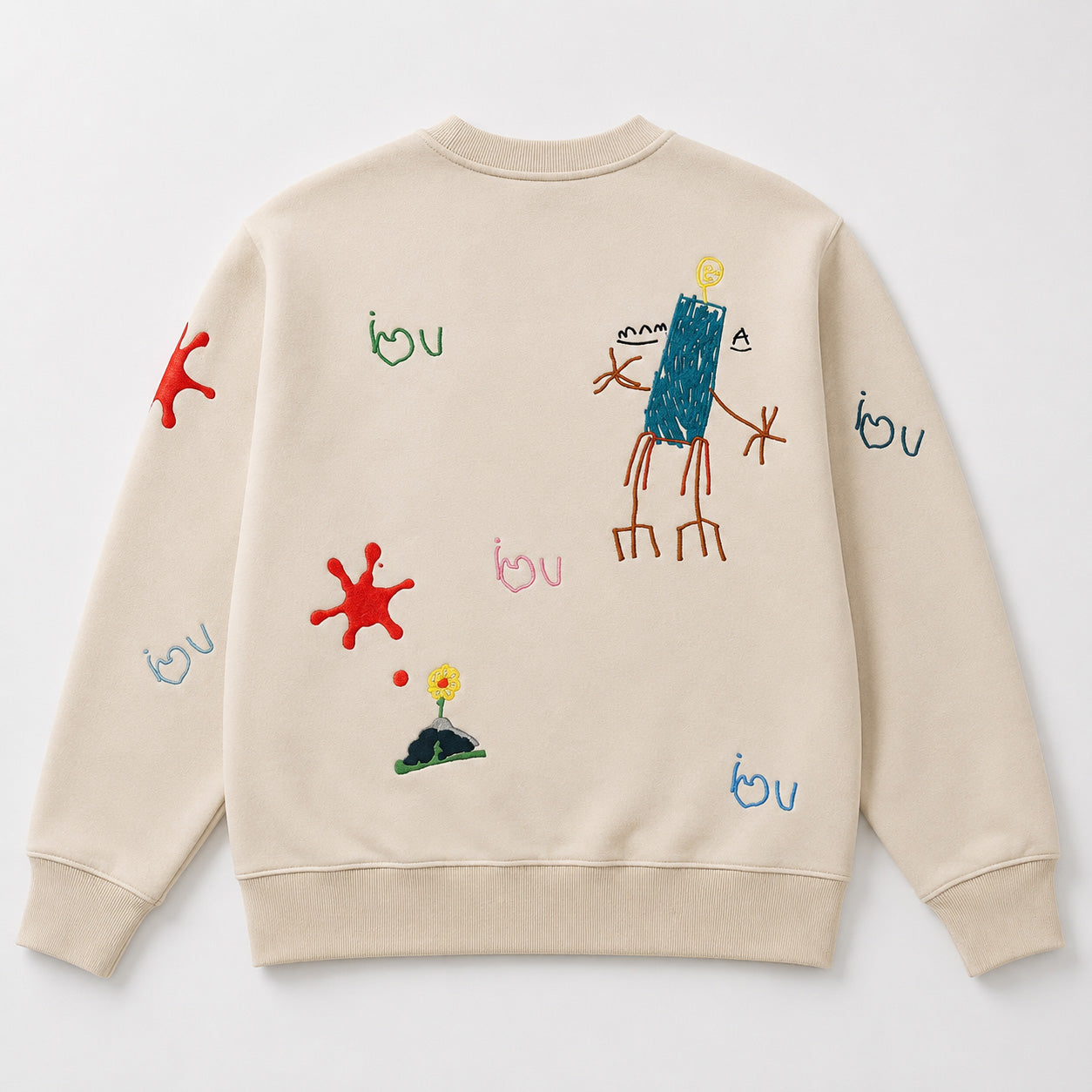 🎨Custom Embroidered Sweatshirt from Kids' Artwork | Personalized Family Keepsake