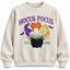 Hocus Pocus Witches Embroidered Sweatshirt – Halloween Witch Cauldron & Spooky Season Crewneck