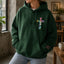 Created With a Purpose Embroidered Sweatshirt – Christian Cross Faith Crewneck & Hoodie