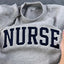 Embroidered NURSE Varsity Font Mock-Neck Sweatshirt | Nurse Mockneck Embroidery - Sweatshirt - Hoodie
