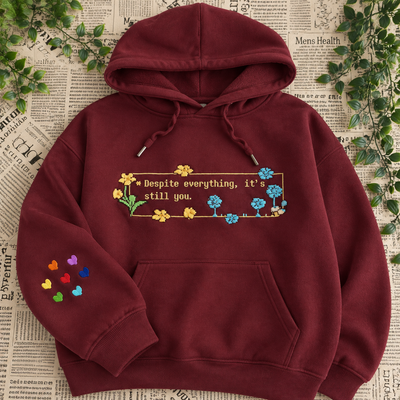 Undertale Inspired Embroidered Sweatshirt and Hoodie, Deltarune Merch, RPG Gaming Sweater, Frisk Inspired Shirt