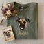 Embroidered Pet Portrait Organic Sweatshirt/Hoodie