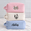 Embroidered Cosmetic Bag: Personalized Monogram Toiletry Bag, Bridesmaid Makeup Bag, Bridal Shower Gift