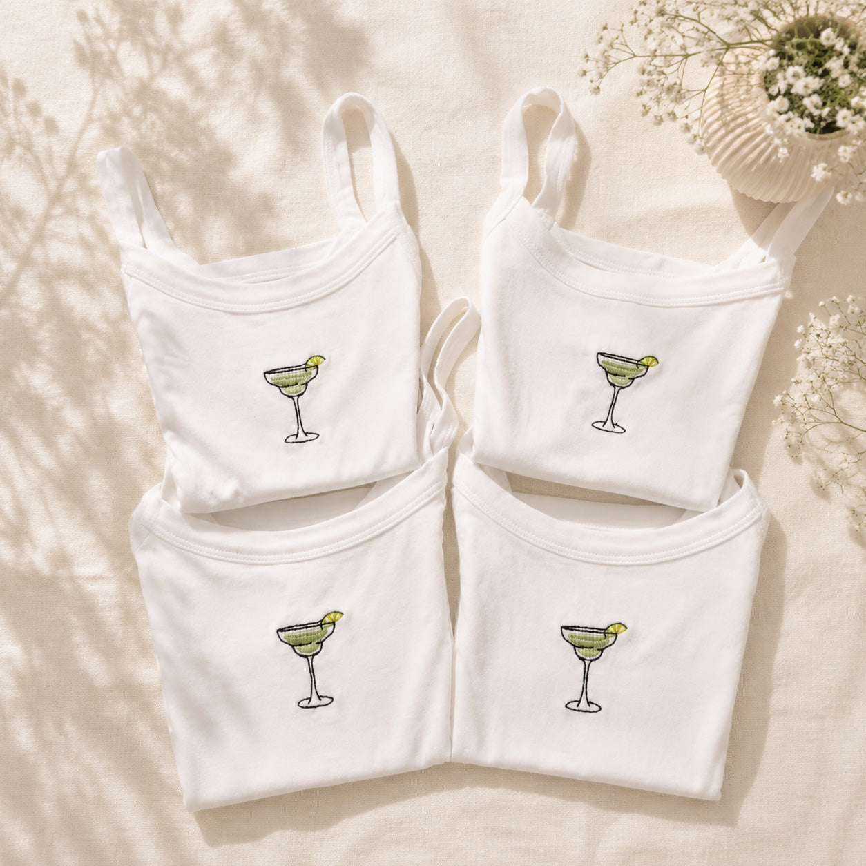 Custom Embroidered Ribbed Tank Top – Personalized Name, Text & Design | Bridal Party, Beach Vacation & Pajama Top