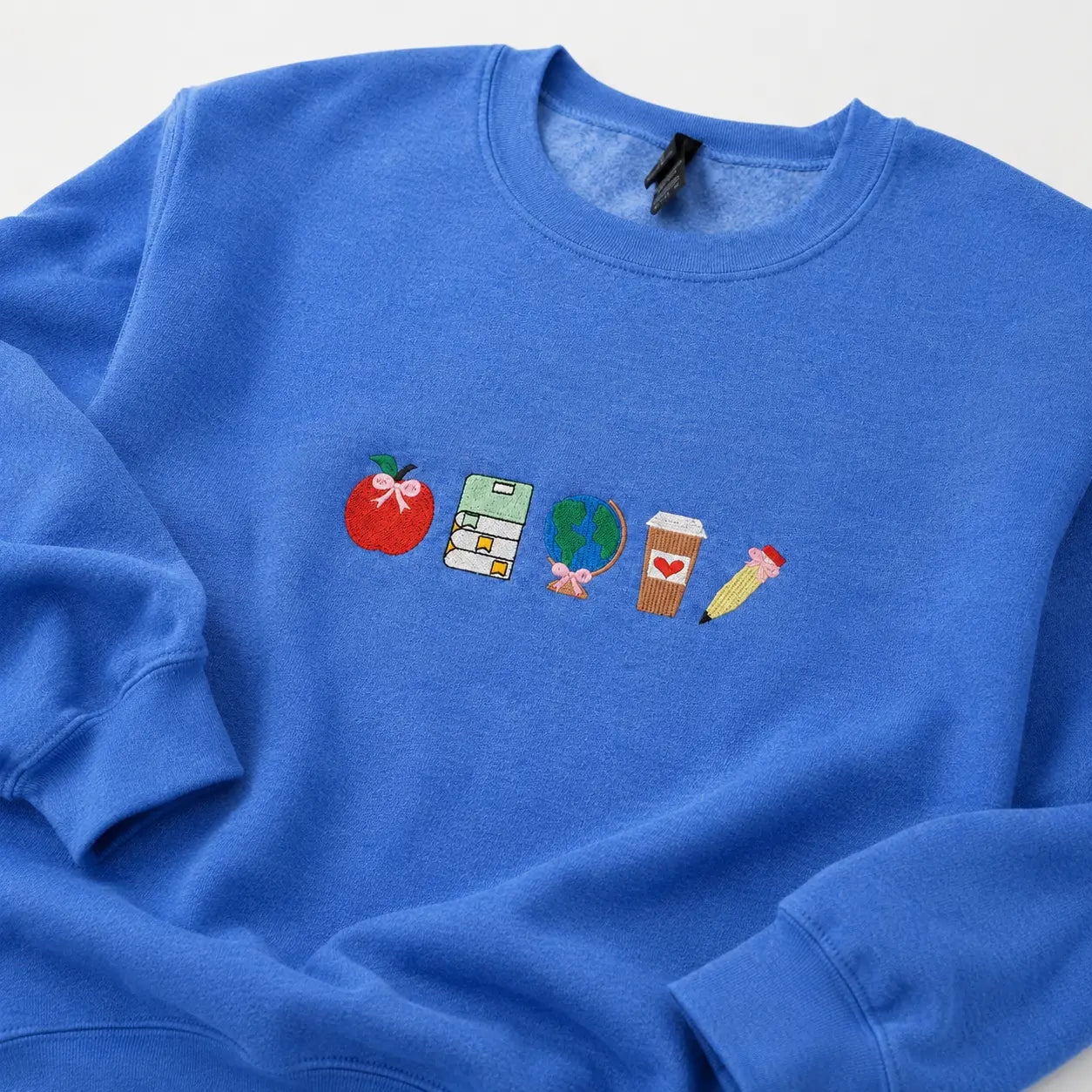 School Icons Teacher Life Embroidered T-shirt/Sweatshirt/Hoodie - Teacher Crewneck, Teachers Day Gift Ideas, Cool Teacher Gift