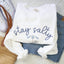 Stay Salty Embroidered Hoodie & Sweatshirt, Coastal Beach Crewneck, Cute Beach Lover Gift