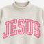 Jesus Plaid Embroidered Hoodie, Crewneck & Mock Neck Sweatshirt – Christian Faith-Inspired Pullover, Multiple Colors Available, Gift for Women