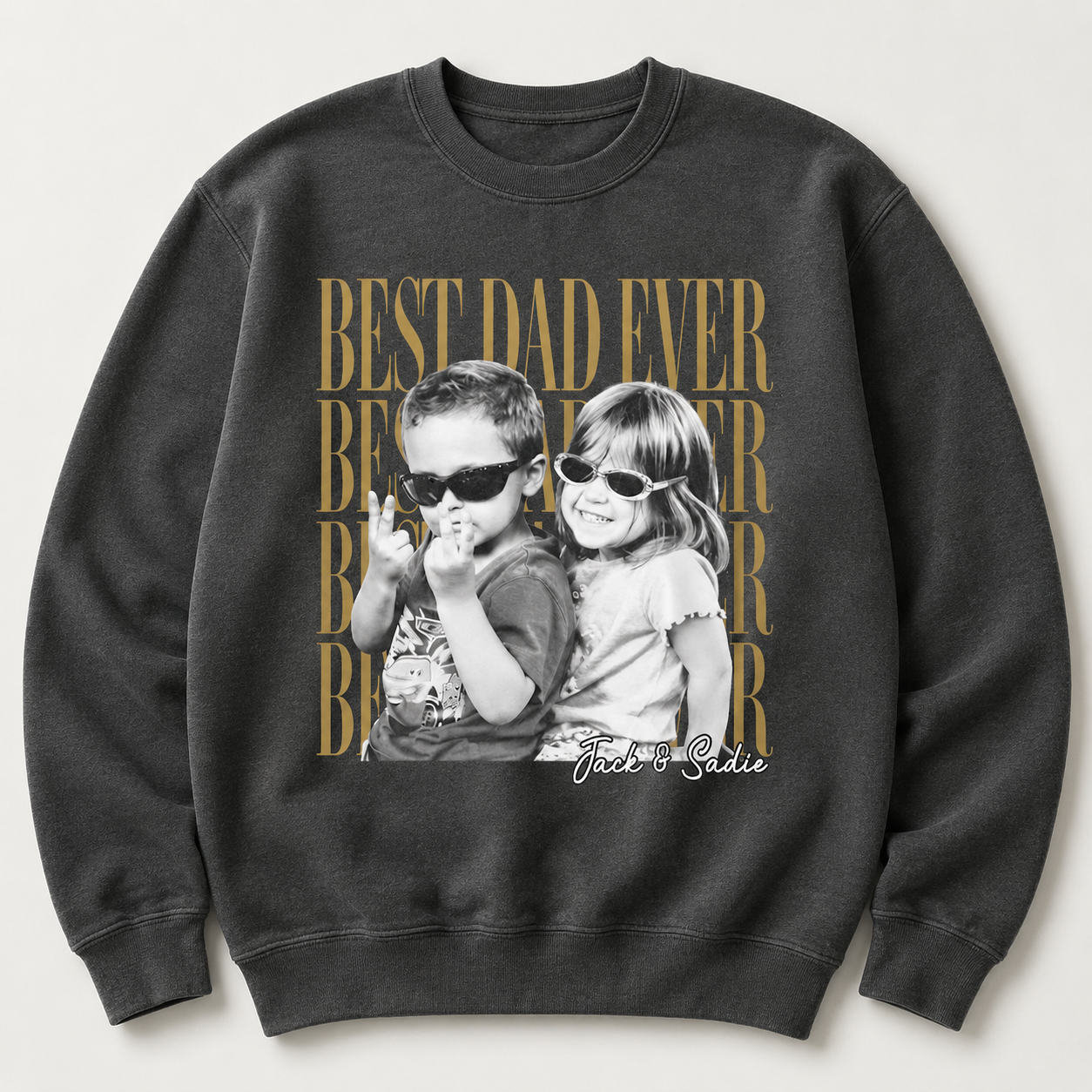 Personalized Dad Photo T-Shirt/Sweatshirt/Hoodie – Custom Father’s Day Gift from Kids