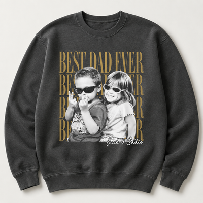 Personalized Dad Photo T-Shirt/Sweatshirt/Hoodie – Custom Father’s Day Gift from Kids