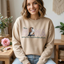 Custom Gift for Mom with Embroidered Mama Wears Her Heart on Her Sleeve, Photo Portrait Sweatshirt or Hoodie