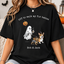 Off to Walk My Dog - Personalized Halloween Pet Shirt, Custom Text & Pet Portrait Ghost Tee for Pet Lovers