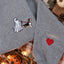 Custom Pet Ghost Walking Embroidered Halloween Shirt, Personalized Pet Photo Comfort Colors Tee, Funny Spooky Pet Lover Gift