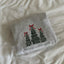 Merry & Bright Christmas Tree Embroidered Sweatshirt Festive Embroidery Pullover Crewneck