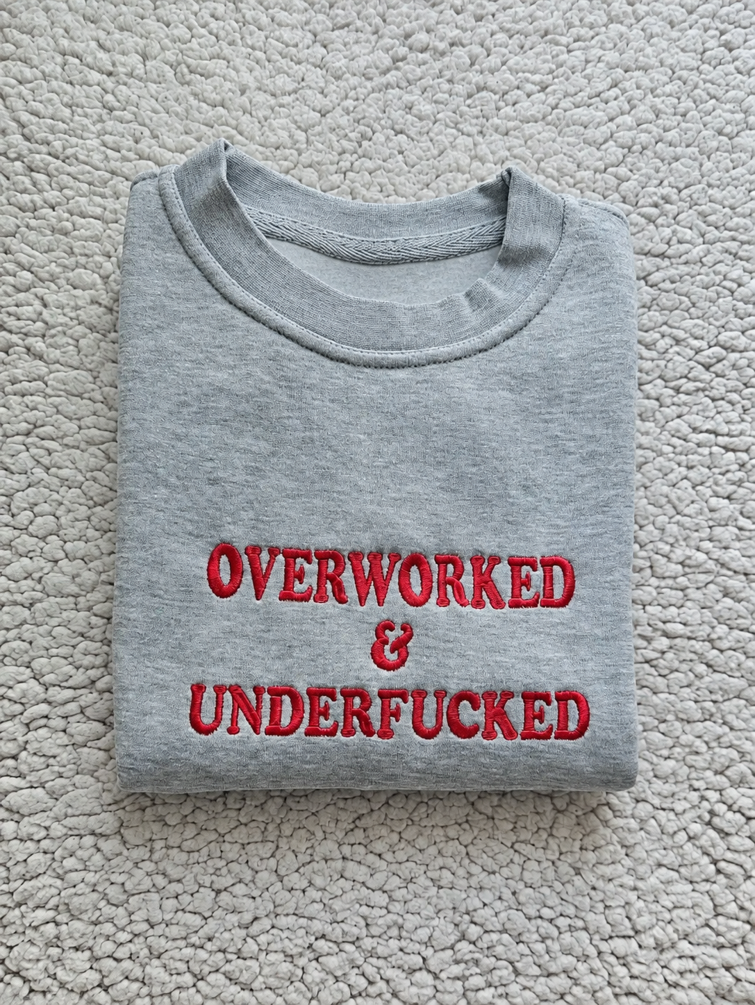 Funny Slogan Red Overworked & UnderFuker TShirt, Sweatshirt, Hoodie, Unisex Streetwear