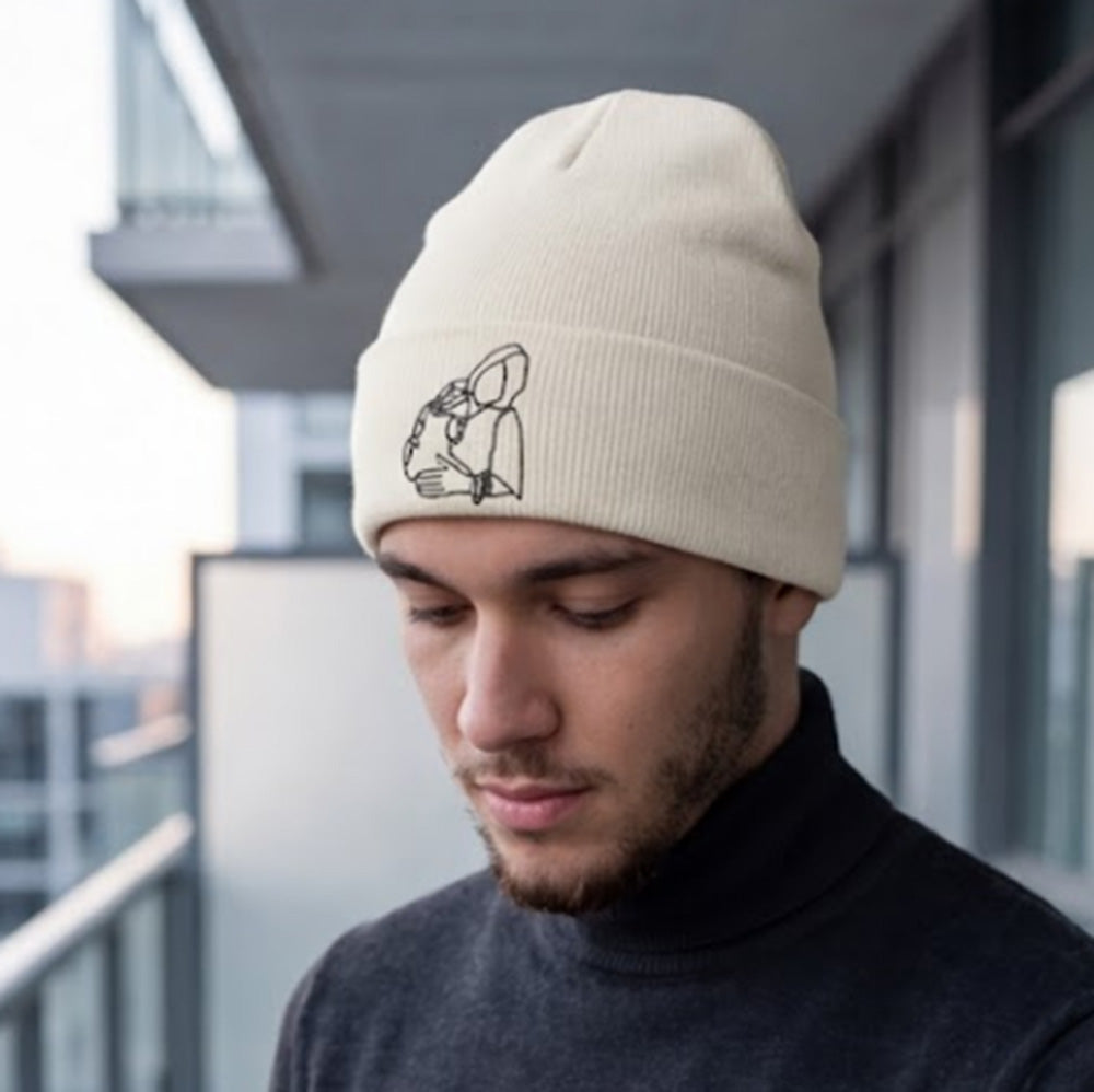 Custom Mom Beanie with Embroidered Portrait from Photo, Personalized Mother's Day Gifts