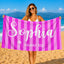 Custom Beach Towel | Personalized Name or Photo | Mahjong Design, Pool, Beach & Vacation Gift