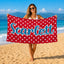 Custom Beach Towel | Personalized Name or Photo | Mahjong Design, Pool, Beach & Vacation Gift