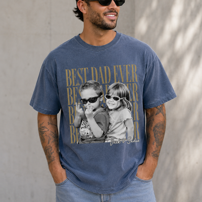 Personalized Dad Photo T-Shirt/Sweatshirt/Hoodie – Custom Father’s Day Gift from Kids
