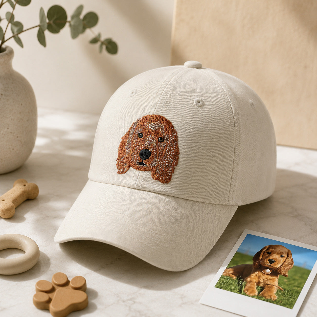 Custom Dog Photo Embroidered Dad Hat with Name, Personalized Dog Face Hat, Dog Mom Gift, Dog Dad Gift