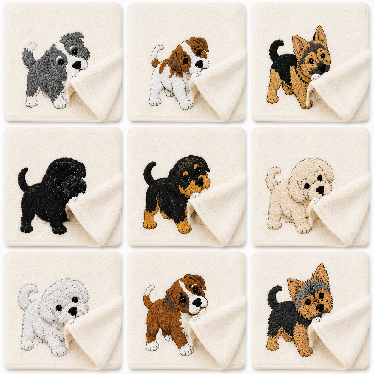 Personalized Pet Embroidered Coral Fleece Towel, Custom Dog Photo Bath Towel & Hand Towel, Soft Plush Pet Lover Gift