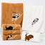 Personalized Pet Embroidered Coral Fleece Towel, Custom Dog Photo Bath Towel & Hand Towel, Soft Plush Pet Lover Gift