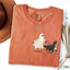 Off to Walk My Dog - Personalized Halloween Pet Shirt, Custom Text & Pet Portrait Ghost Tee for Pet Lovers