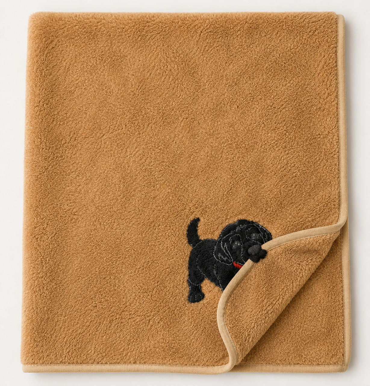 Personalized Pet Embroidered Coral Fleece Towel, Custom Dog Photo Bath Towel & Hand Towel, Soft Plush Pet Lover Gift